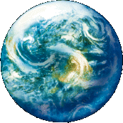 a large earth appears